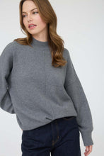 Load image into Gallery viewer, "Fall Saturday" Gray Oversized Sweater