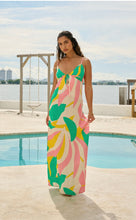 Load image into Gallery viewer, "South Of France" Colorful Tropical Pattern Maxi Dress
