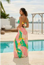 Load image into Gallery viewer, "South Of France" Colorful Tropical Pattern Maxi Dress