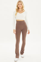 Load image into Gallery viewer, &quot;Take It Easy&quot; Brown High Waist Seamless Flare Leggings
