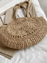 Load image into Gallery viewer, &quot;Sorrento Daydream&quot; Straw Round Shoulder Bag
