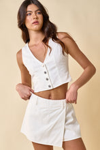 Load image into Gallery viewer, &quot;Evening In Positano&quot; White Vest Top &amp; Skort Set
