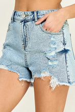 Load image into Gallery viewer, &quot;Beach Day&quot; Light Wash Denim Shorts
