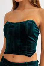 Load image into Gallery viewer, &quot;Emerald Nights&quot; Dark Green Velvet Two Piece Set
