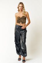 Load image into Gallery viewer, &quot;City Of Dreams&quot; Black Vegan Leather Cargo Pants
