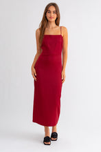 Load image into Gallery viewer, &quot;Cranberry Cocktail&quot; Red Spaghetti Strap Maxi Dress
