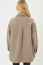 Load image into Gallery viewer, &quot;Orchard Dreaming&quot; Light Brown Fleece Oversized Shacket
