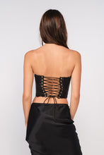 Load image into Gallery viewer, &quot;Holiday Magic&quot; Black Sequin Tube Corset Top
