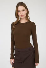 Load image into Gallery viewer, &quot;Timeless Classic&quot; Chocolate Brown Simple Long Sleeve Bodysuit
