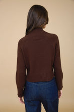 Load image into Gallery viewer, &quot;Chic September&quot; Chunky Knit Cropped Chocolate Brown Sweater
