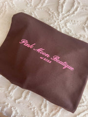 Pink Moon Boutique Cursive Printed Hoodie
