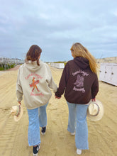 Load image into Gallery viewer, &quot;Coastal Cowgirl&quot; Beige Pink Moon Branded Hoodie
