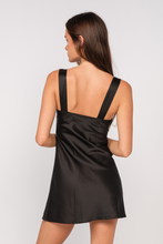 Load image into Gallery viewer, &quot;Simple Love&quot; Black Mini Dress w/ Lace Trim
