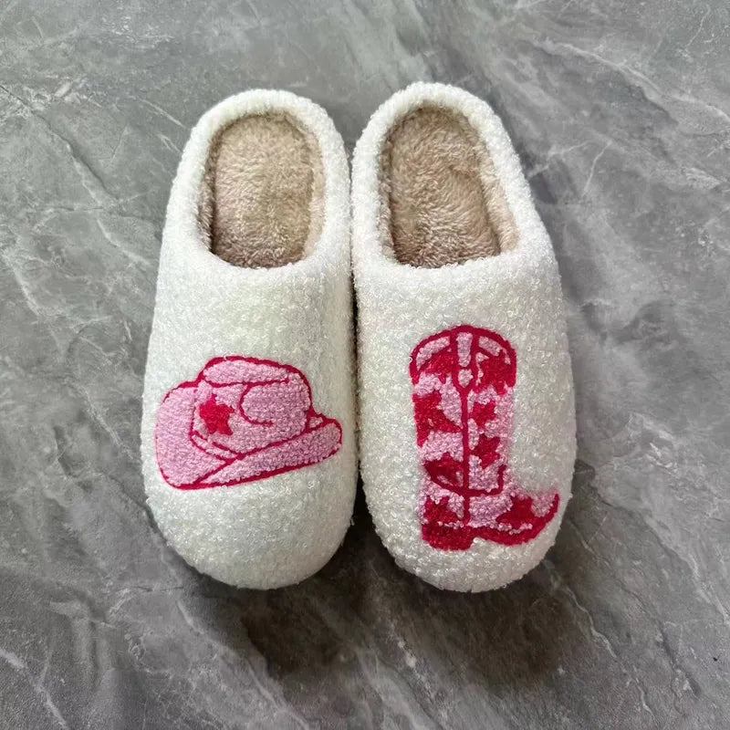 Pink Cowgirl Slippers