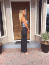 Load image into Gallery viewer, &quot;Summertime Romance&quot; Black Halter Maxi Dress with Printed Detail
