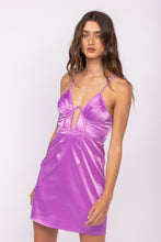 Load image into Gallery viewer, &quot;Lilac Cocktails&quot; Purple Mini Dress
