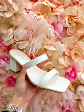 Load image into Gallery viewer, &quot;Dancing Queen&quot; White Double Strap Block Heels
